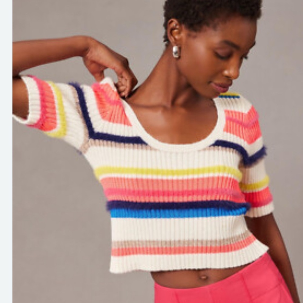 Maeve by anthropologie crop-top sweater small